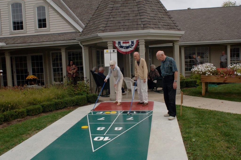 shuffleboard, activities, senior living community, programs, wedgewood estates